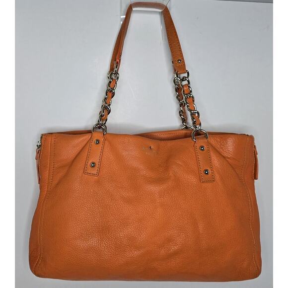 Kate Spade Andee Cobble Hill Satchel Pebble Leather Orange - Picture 2 of 12